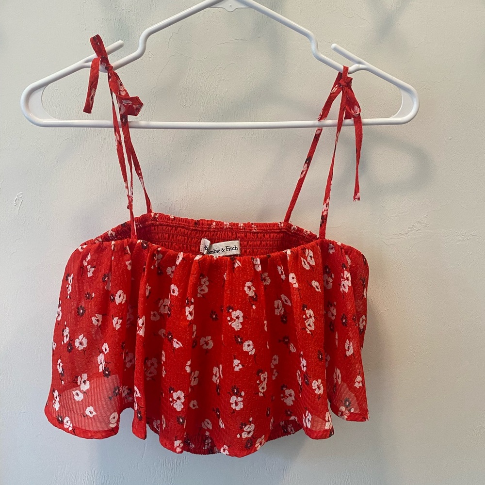 Abercrombie & Fitch Floral Crop Top Size Medium